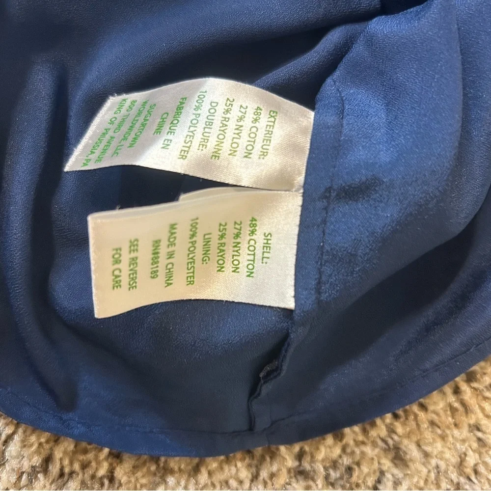 Lilly Pulitzer Blue Lace Shift Dress with Collared and Buttons on Front Size 2 - Picture 5 of 7